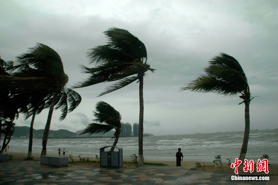 强热带风暴"洛坦"将至 三亚狂风大作